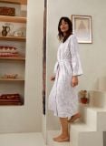 Female Robe de chambre - Floral - La Collection Coton Cachemire  , en coton doux pour 