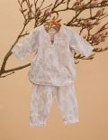 Unisex Kids Pyjama - Floral - The Cotton Cashmere Collection  , made of soft cotton for 