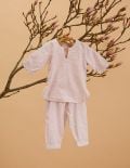 Unisex Kids Pyjama - Red Ivy - The Cotton Cashmere Collectie  , gemaakt van zacht katoen voor 