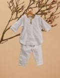 Unisex Kinderpyjama - Blue Twig - Die Cotton-Cashmere-Kollektion  , aus weicher Baumwolle für 