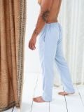 Male Pantalon Détente - Bleu - La Collection Coton Cachemire  , en coton doux pour 