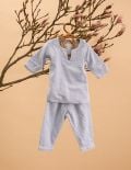 Unisex Kids pajamas - Blue - The Cotton Cashmere Collection  , made of soft cotton for 