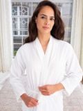 Female Dressing Gown - White - The Cotton Cashmere Collection  , made of soft cotton for 