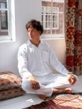 Male Pyjamas - White - The Cotton Cashmere Collection  , made of soft cotton for 