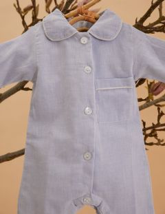 Unisex Baby Onesie - Blauw - The Cotton Cashmere Collectie  , gemaakt van zacht katoen voor 