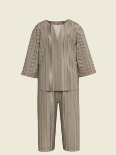 Unisex Kinder Pyjama - Blockprint Archive Collectie  , gemaakt van zacht katoen voor 