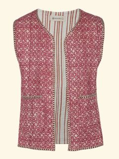 Female Quilted Vest - Blockprint Archive Collection  , made of soft cotton for 