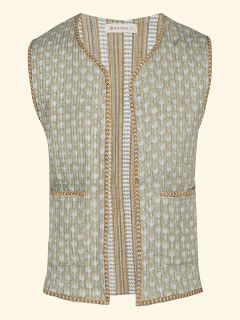 Female Quilted Vest - Blockprint Archive Collection  , made of soft cotton for 