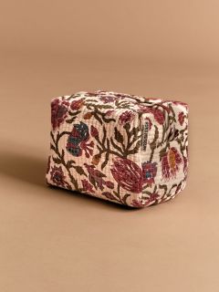 Unisex Toilet Bag - Block Print Collection - Rijksmuseum Tulip & Stripe Chintz  , made of soft cotton for 