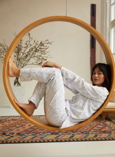 Female Pyjama - Blue Aster - The Cotton Cashmere Collectie  , gemaakt van zacht katoen voor 