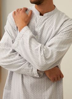 Male Nightshirt - Blue Twig - The Cotton Cashmere Collection  , made of soft cotton for 