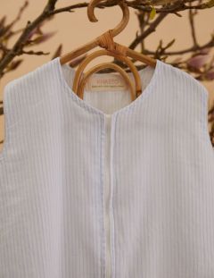 Unisex Baby Slaapzak - Blauwe Streep - The Cotton Cashmere Collectie  , gemaakt van zacht katoen voor 