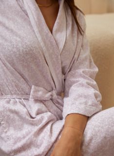 Female Robe de Chambre - Red Ivy - La Collection Coton Cachemire  , en coton doux pour 