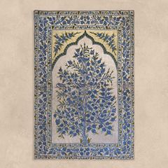 Unisex Kashmir Silk Embroidered Rugs  , made of soft cotton for 