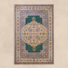 Unisex Kashmir Silk Embroidered Rugs  , made of soft cotton for 