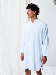 Male Nachthemd - Blaue Streifen - Die Cotton-Cashmere-Kollektion  , aus weicher Baumwolle für 