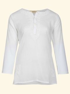 Female Sheer Blouse  - White  , en coton doux pour 