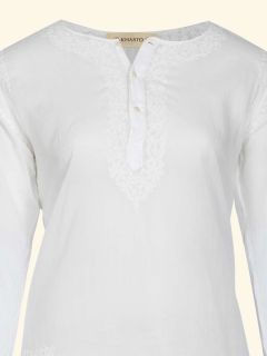 Female Sheer Blouse  - White  , en coton doux pour 