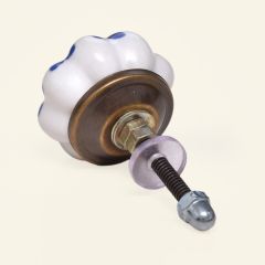 Unisex Drawer and Door Knobs - Blue Hearts Ceramic  , aus weicher Baumwolle für 