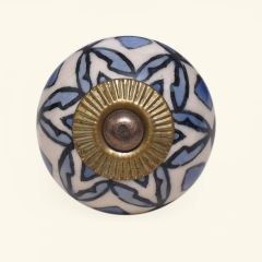 Unisex Drawer and Door Knobs - Blue Grey Ceramic  , en coton doux pour 