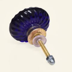 Unisex Drawer and Door Knobs - Glass Blue  , aus weicher Baumwolle für 