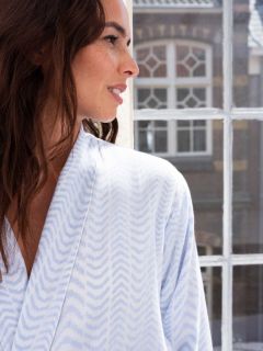 Female Robe de chambre - Blue Udaipur - The Cotton Cashmere Collection  , en coton doux pour 