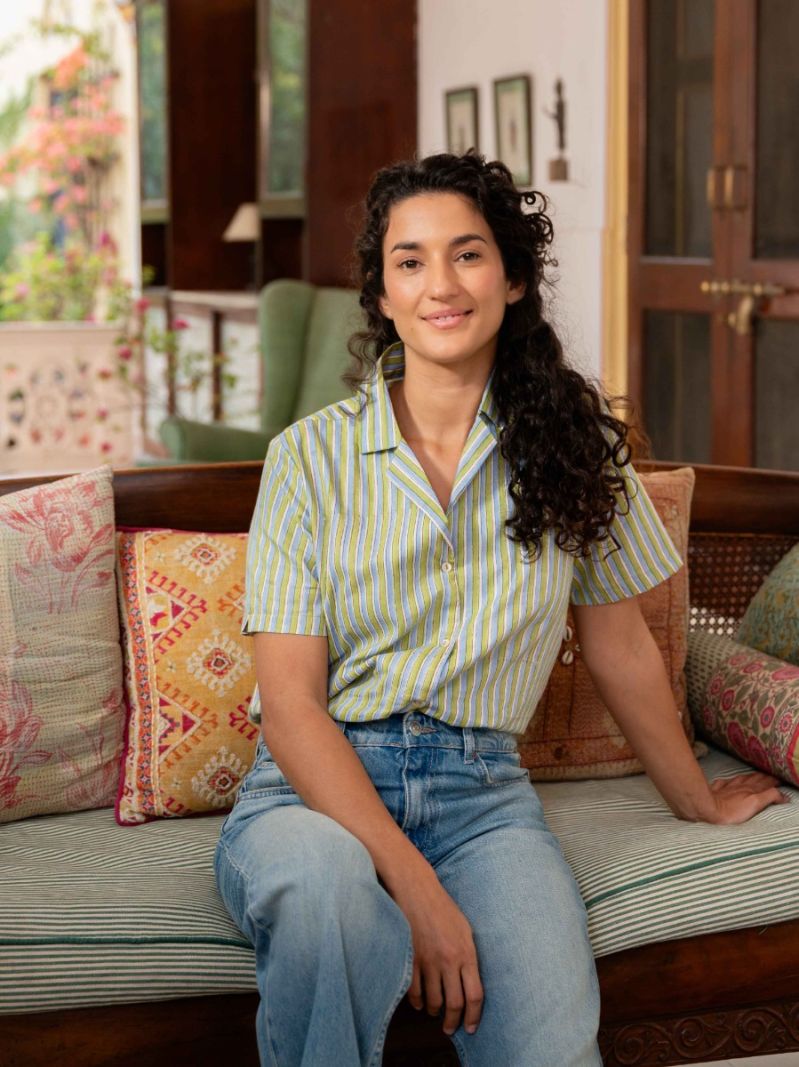 Short Sleeve Blouse - Block Print Collection