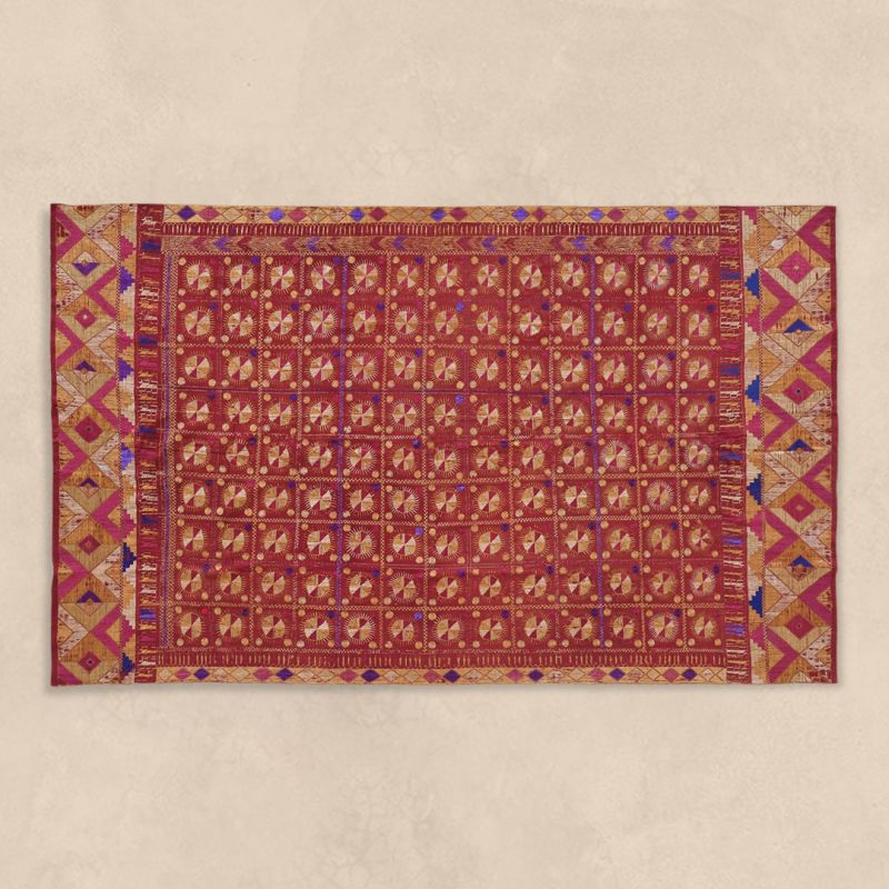 Swati Phulkari Couch Cover / Wall Hanging