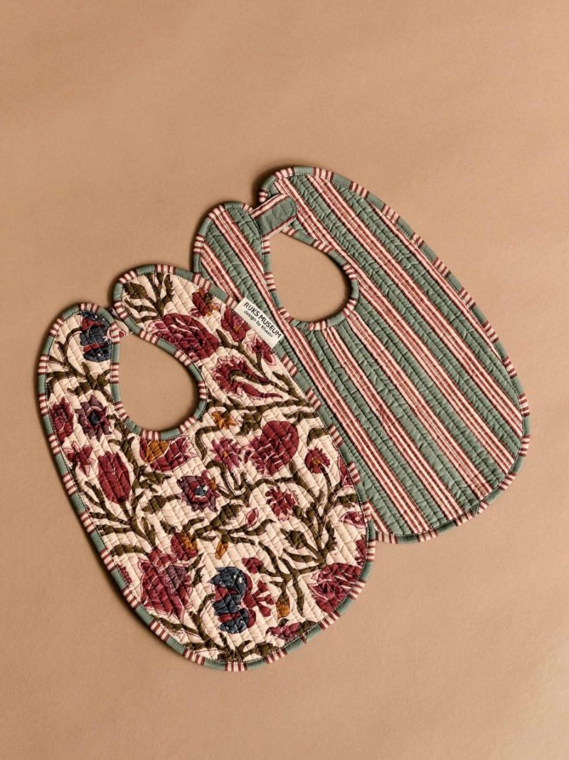 Unisex Slabbetje - Blockprint Collectie - Rijksmuseum Tulip Chintz  , gemaakt van zacht katoen voor 
