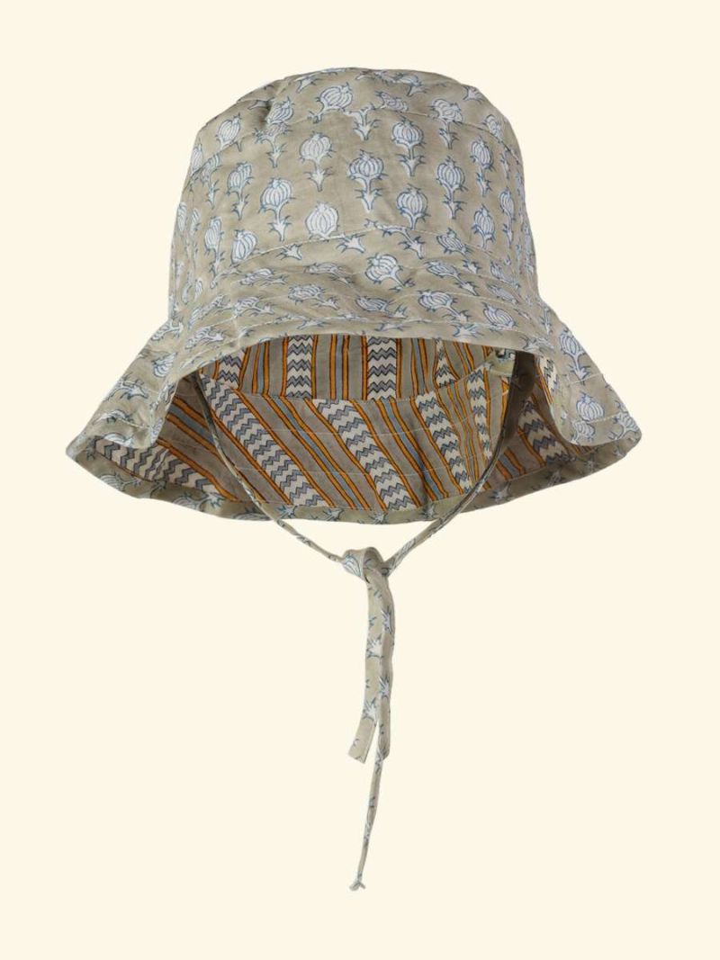 Unisex Sonnenhut Baby - Blockdruck Archiv Kollektion  , aus weicher Baumwolle für 