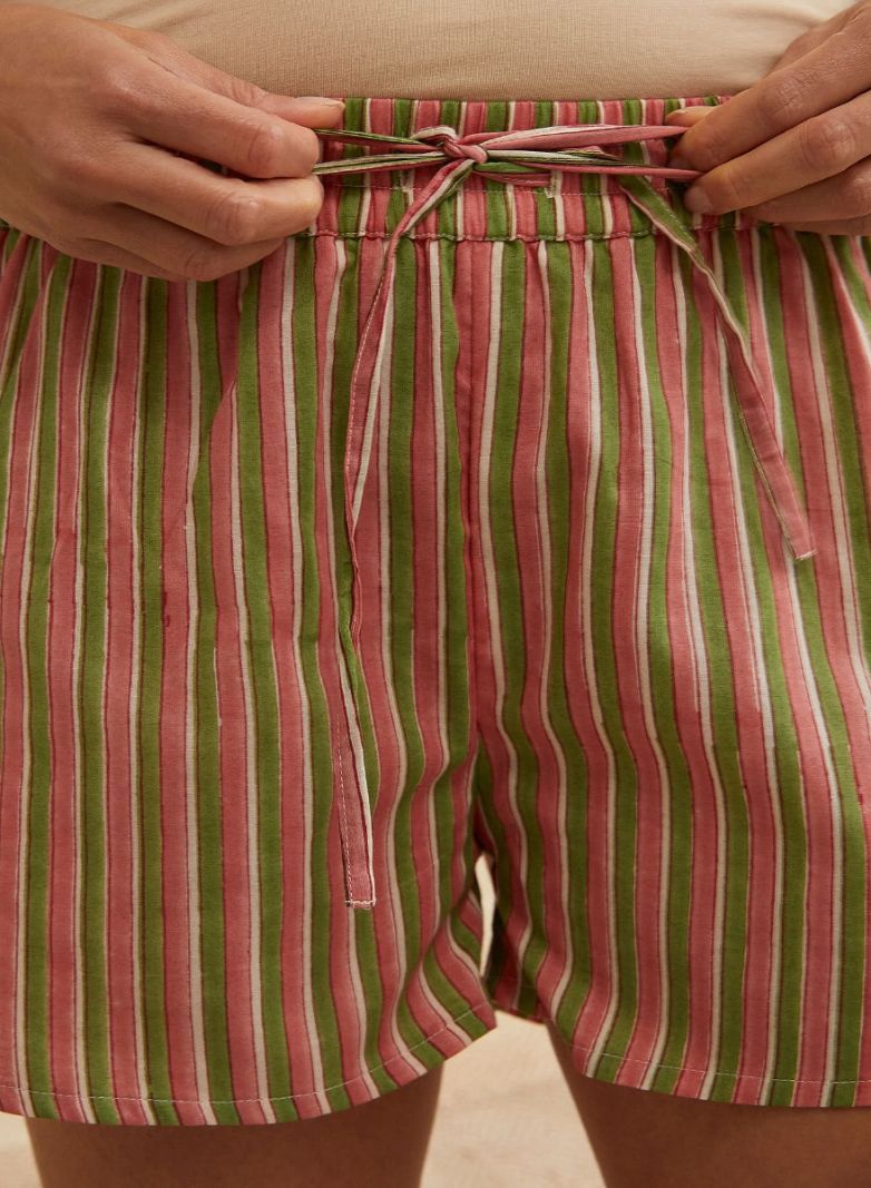 Female Caleçon - Collection Archive d'Impression en Bloc  , en coton doux pour 