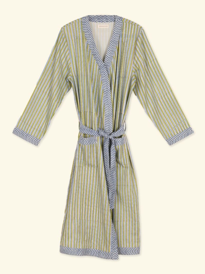 Male Robe de chambre - Collection Archive d'Impression en Bloc  , en coton doux pour 