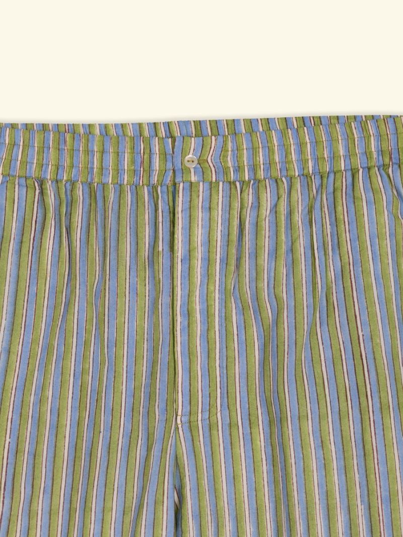 Male Zomerbroek - Blockprint Archive Collectie  , gemaakt van zacht katoen voor 