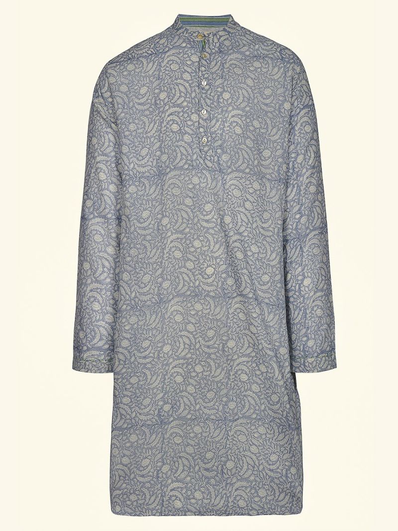 Male Nightshirt - Blockprint Archive Collection  , made of soft cotton for 