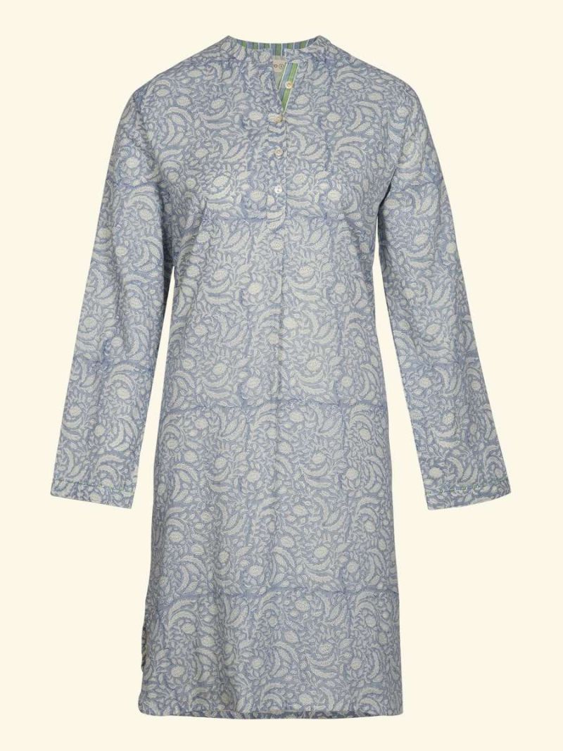 Female Nachthemd Damen - Blockdruck Archiv Kollektion  , aus weicher Baumwolle für 