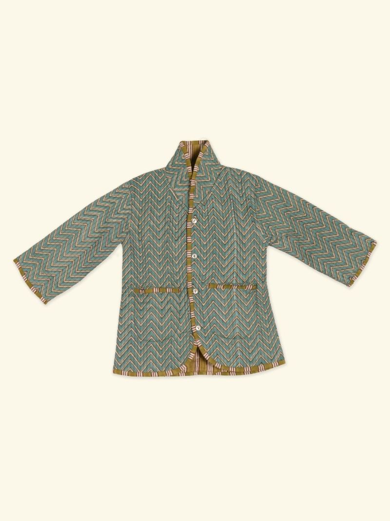 Unisex Kinderjacke - Blockdruck Archiv Kollektion  , aus weicher Baumwolle für 