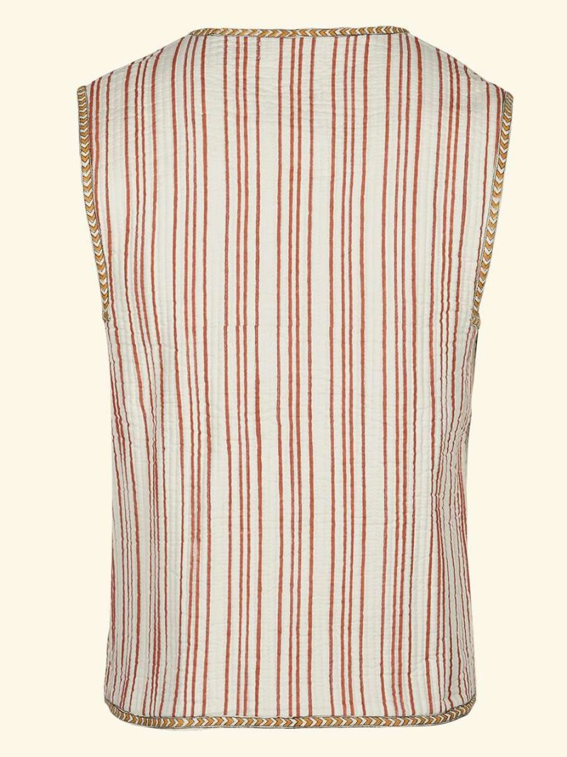 Male Gilet - Collection Archive d'Impression en Bloc  , en coton doux pour 
