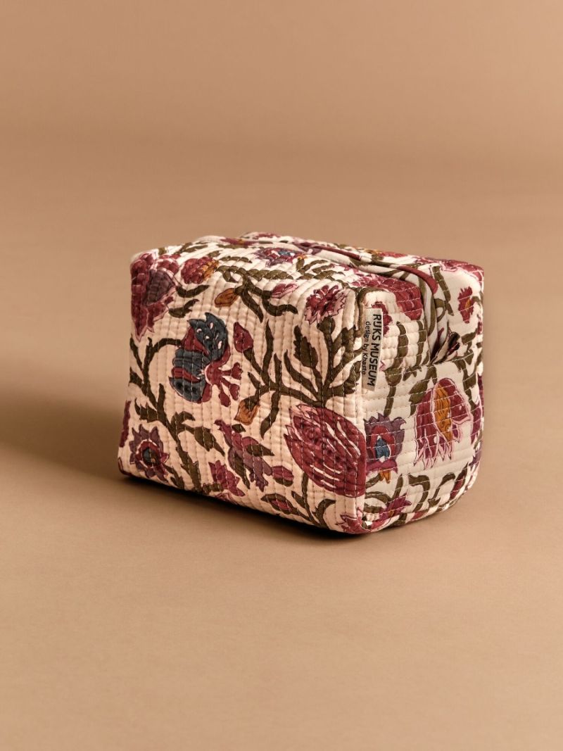 Unisex Trousse de toilette - Collection d'Impression en Bloc - Rijksmuseum Tulip & Stripe Chintz  , en coton doux pour 