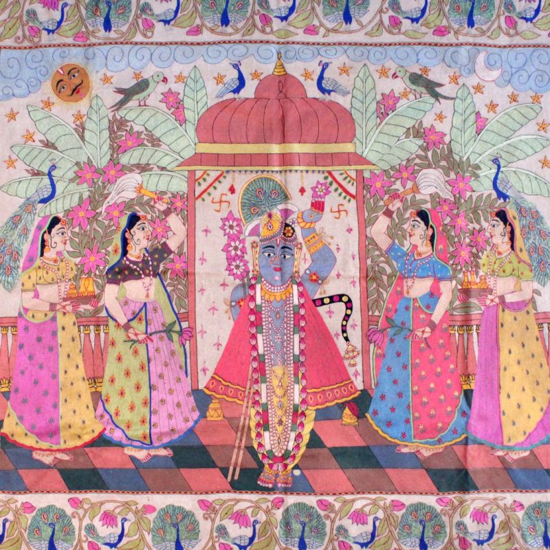 Unisex Pichhwai Wandbehang - 41 x 50 inch  , aus weicher Baumwolle für 