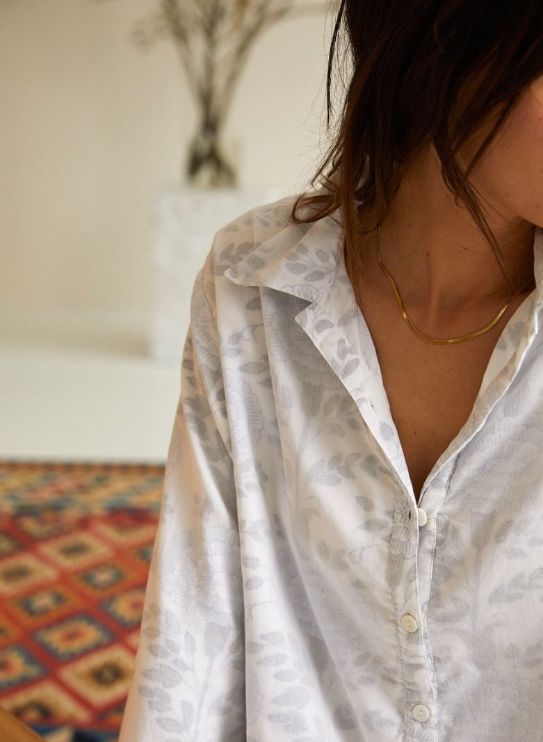 Female Nightshirt - Blue Aster - The Cotton Cashmere Collection  , made of soft cotton for 