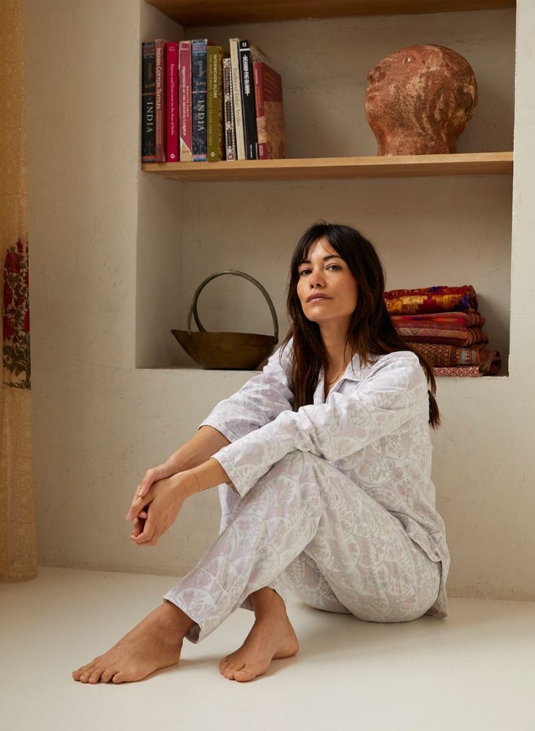 Female Schlafanzug - Floral - Die Cotton-Cashmere-Kollektion  , aus weicher Baumwolle für 