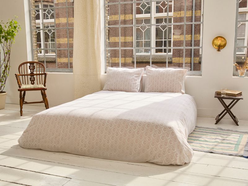 Unisex Bettwasche Set - Beige Bloom - Die Cotton-Cashmere-Kollektion  , aus weicher Baumwolle für 