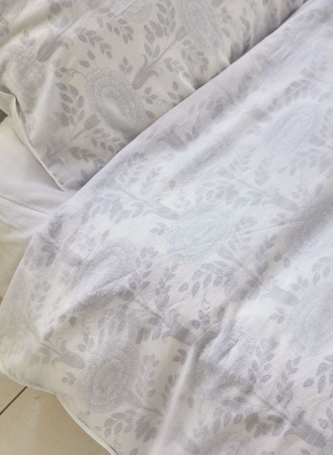 Unisex Housse de couette - Blue Aster - La Collection Coton Cachemire  , en coton doux pour 