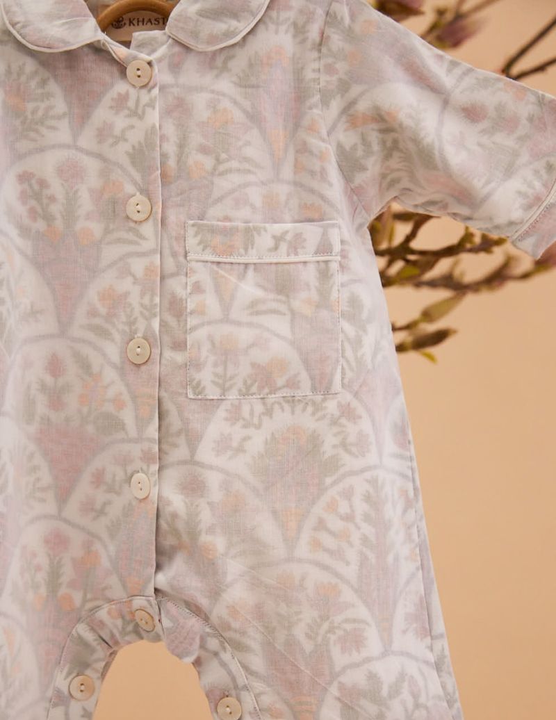 Unisex Baby Onesie - Floral - The Cotton Cashmere Collection  , made of soft cotton for 