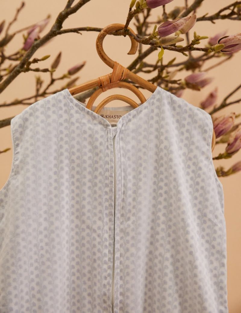 Unisex Sac de couchage bebe - Blue Twig - La Collection Coton Cachemire  , en coton doux pour 