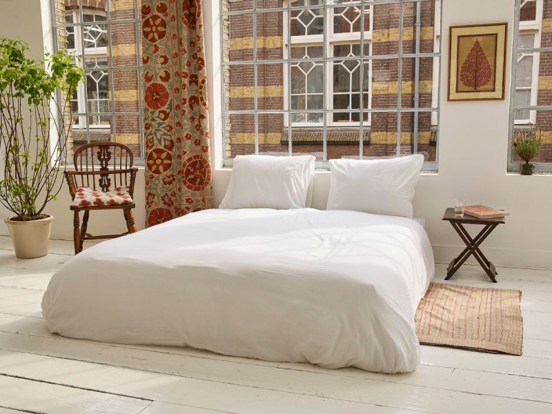 Unisex Bedding Set - White - The Cotton Cashmere Collection  , made of soft cotton for 