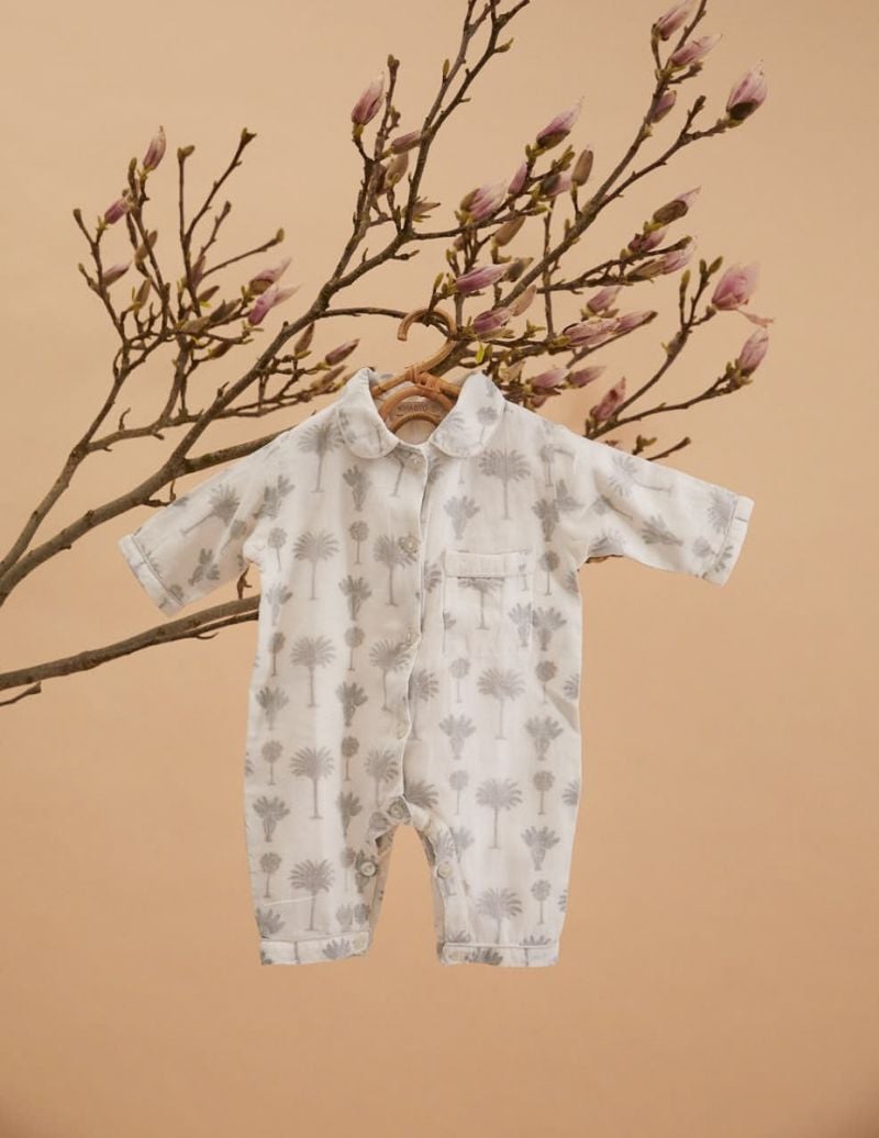 Unisex Baby Onesie - Palm - The Cotton Cashmere Collection  , made of soft cotton for 