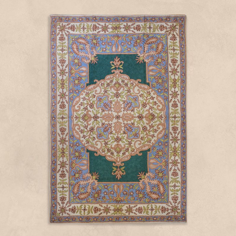 Unisex Kashmir Silk Embroidered Rugs  , en coton doux pour 