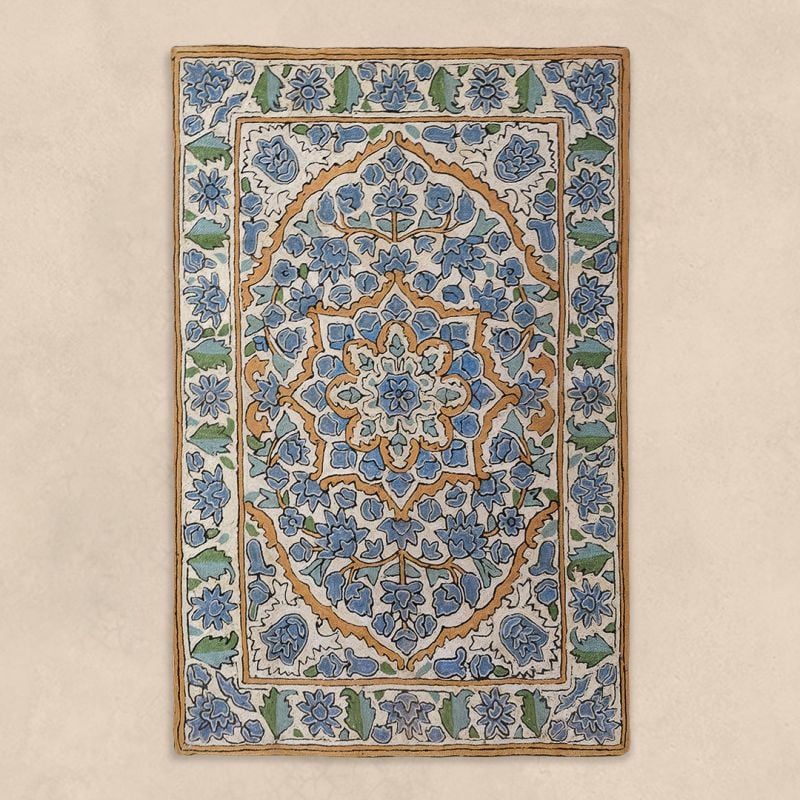 Unisex Kashmir Silk Embroidered Rugs  , en coton doux pour 