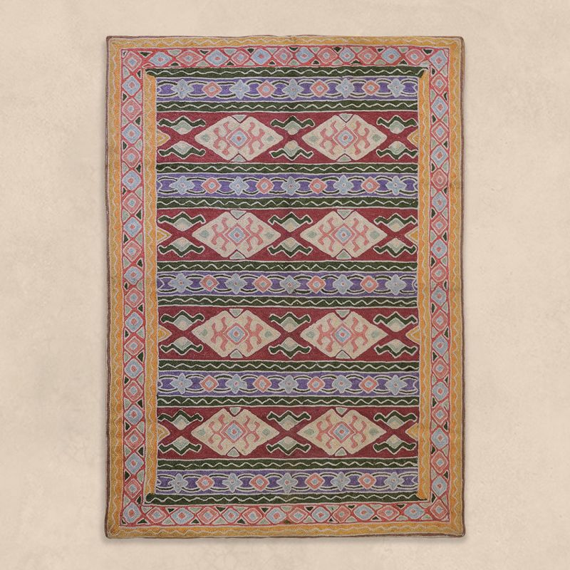 Unisex Kashmir Silk Embroidered Rugs  , en coton doux pour 